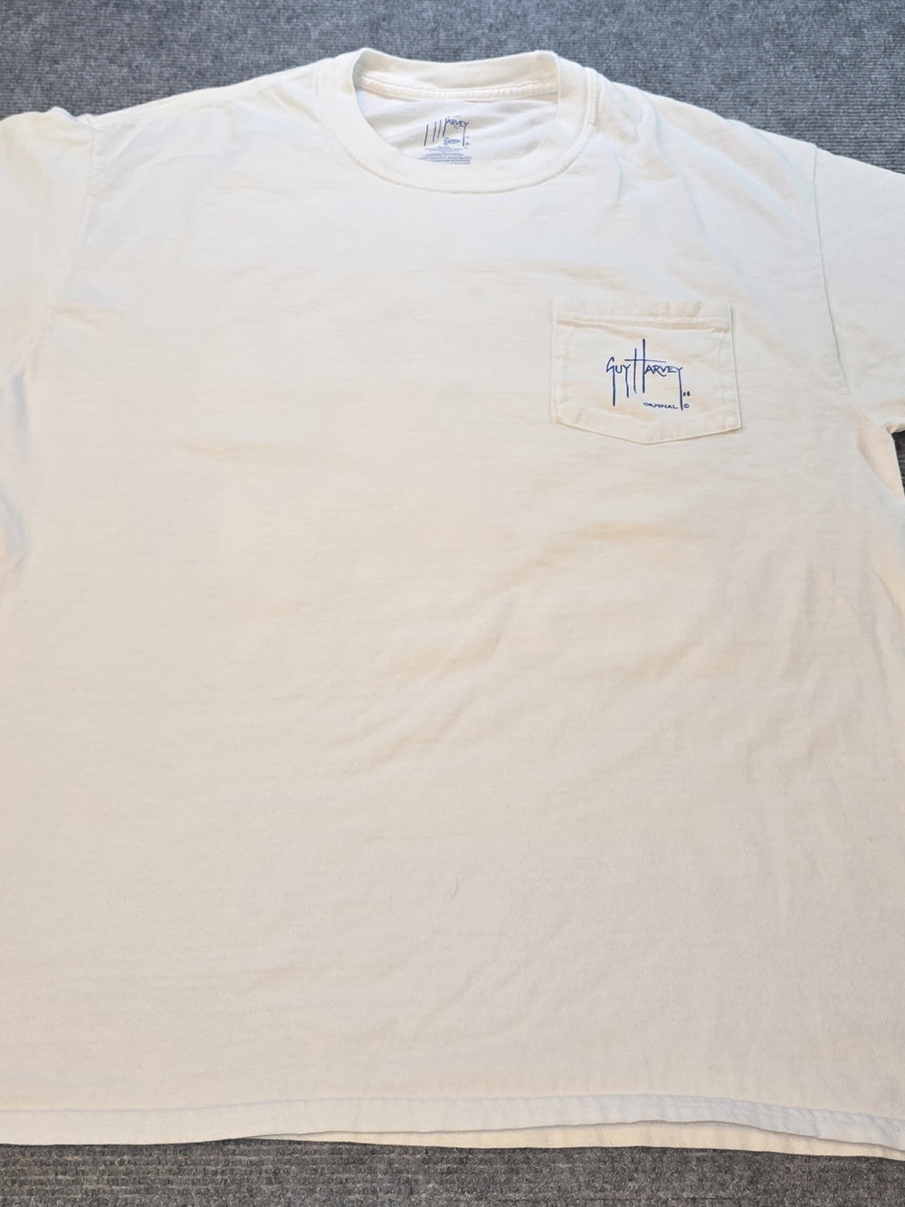 Guy Harvey AFTCO Marlin American Flag Pocket T-Shirt Men’s Large Fishing